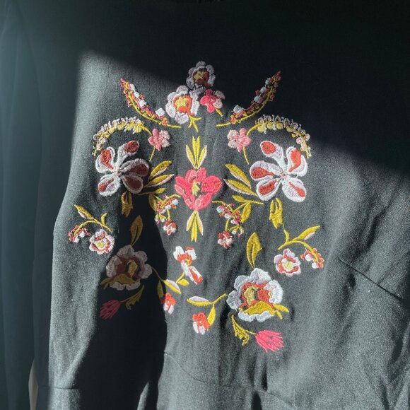 BNWOT Black Loft Floral Dress - Picture 4 of 10